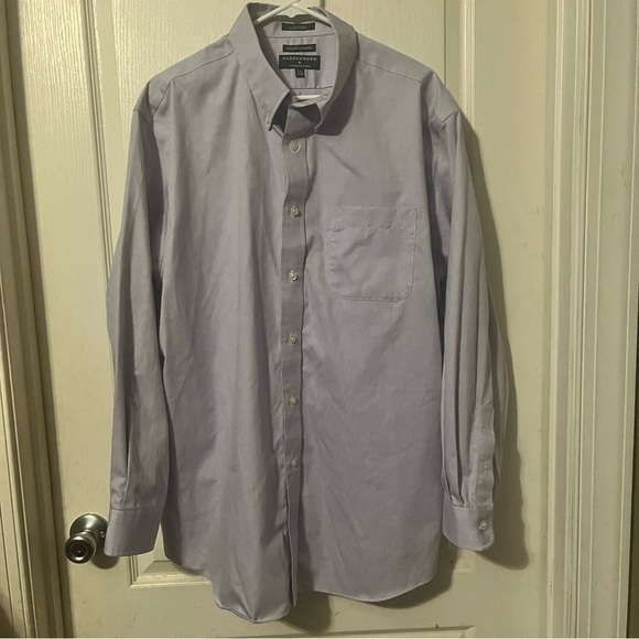 Saddlebred, Coolest Comfort, Long Sleeve, Button Down Shirt, 17 1/2, 34/35 - Picture 1 of 8